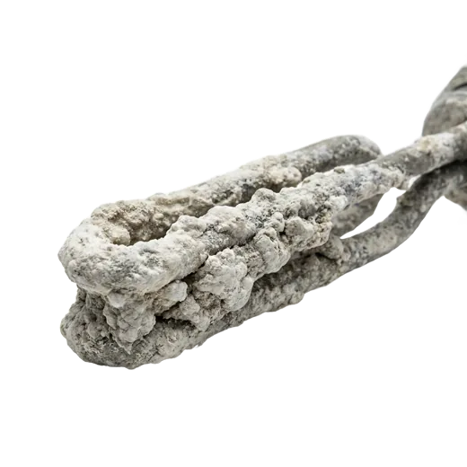 Water heater element encrusted in mineral scale