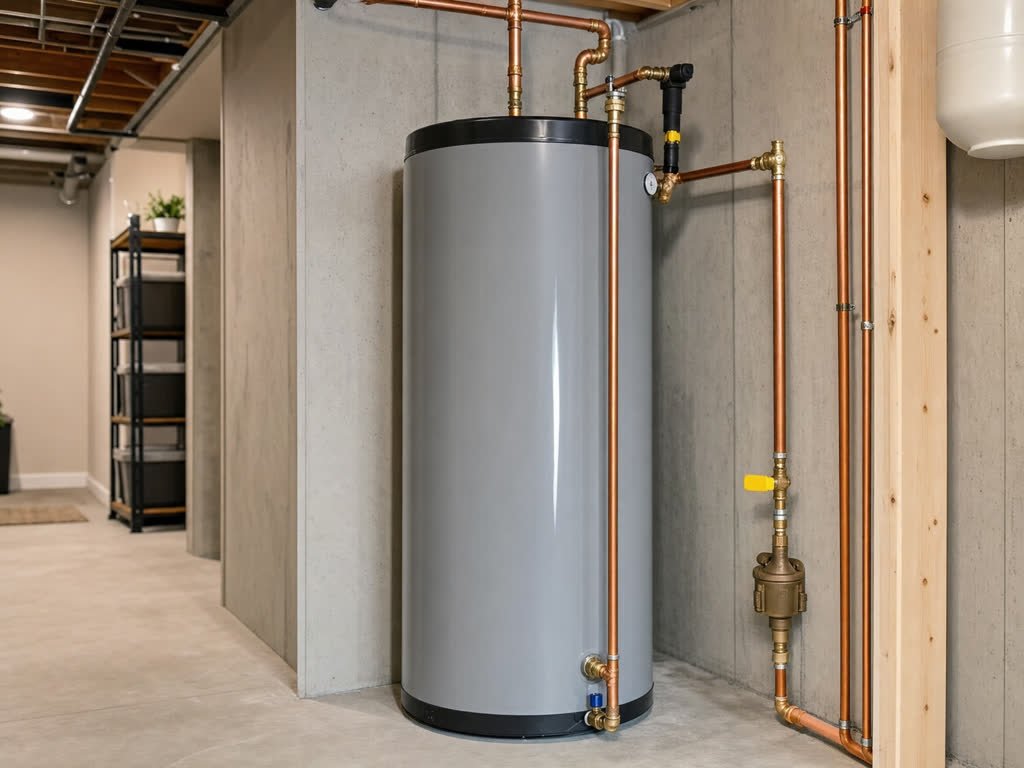 Clean residential water heater and copper plumbing